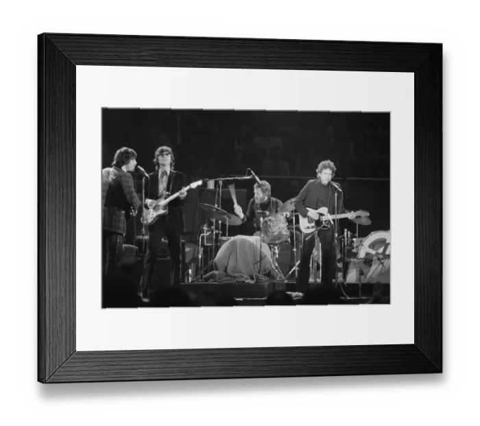 Framed Print : Bob Dylan Performing with Band in Concert Framed Print : Bob Dylan Performing with Band in Concert