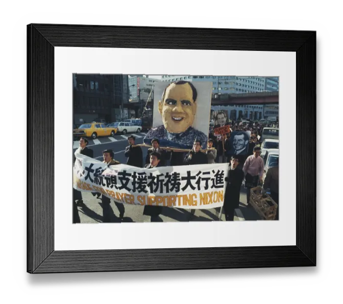 Framed Print : Pro-Nixon Parade In Tokyo Framed Print : Pro-Nixon Parade In Tokyo