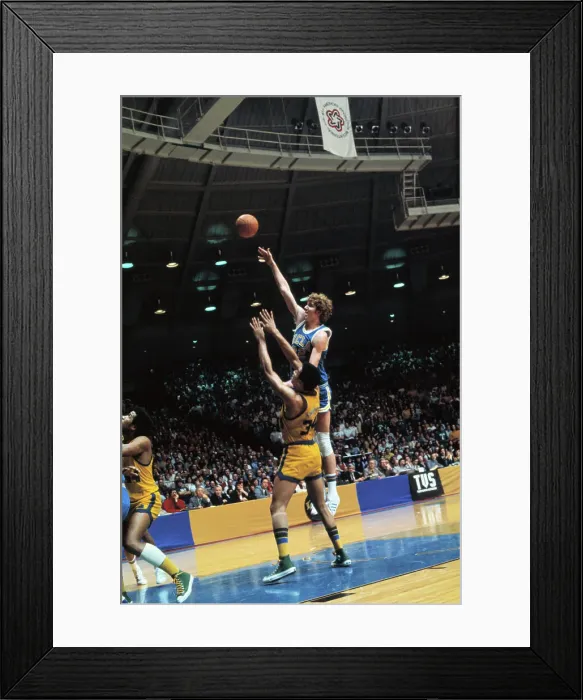 Framed Print : Bill Walton Shooting Over John Shumate Framed Print : Bill Walton Shooting Over John Shumate