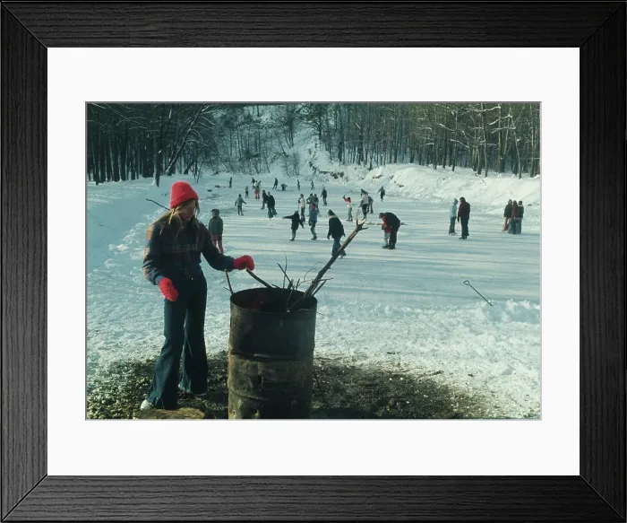 Framed Print : Ice Skating In Cleveland Framed Print : Ice Skating In Cleveland