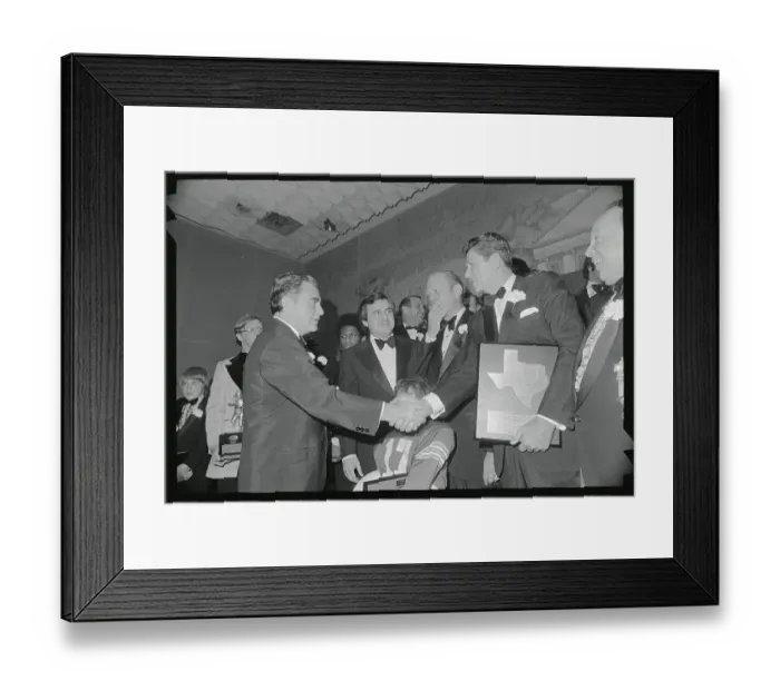 Framed Print : John Sirica Shaking Hands with Ronald Reagan Framed Print : John Sirica Shaking Hands with Ronald Reagan