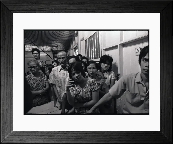 Framed Print : Lining up to See a Faith Healer Framed Print : Lining up to See a Faith Healer