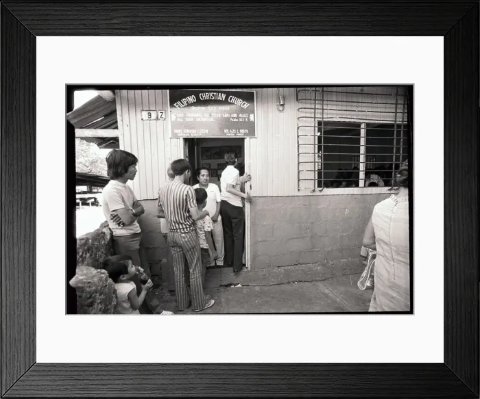 Framed Print : Photo Shows the Exterior of a Filipino Church Framed Print : Photo Shows the Exterior of a Filipino Church