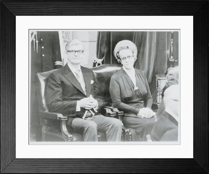 Framed Print : Canadian Leader With His Wife Framed Print : Canadian Leader With His Wife