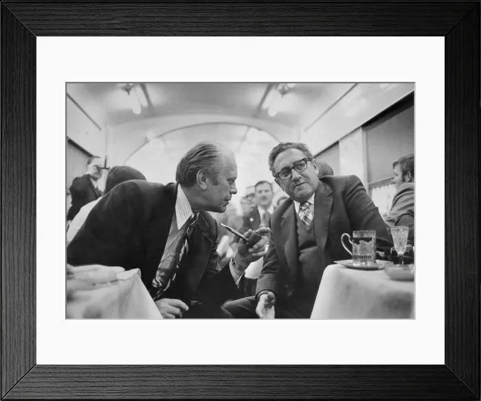 Framed Print : President Ford Discussing Progress with Henry Kissinger