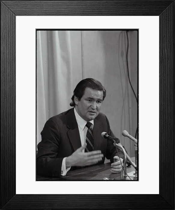 Framed Print : Patrick Buchanan At Microphone Framed Print : Patrick Buchanan At Microphone