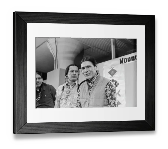 Framed Print : Russell Means, Dennis Banks In Courthouse Framed Print : Russell Means, Dennis Banks In Courthouse