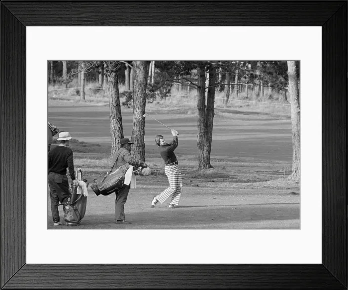 Framed Print : Gary McCord with Club Raised After Swing Framed Print : Gary McCord with Club Raised After Swing