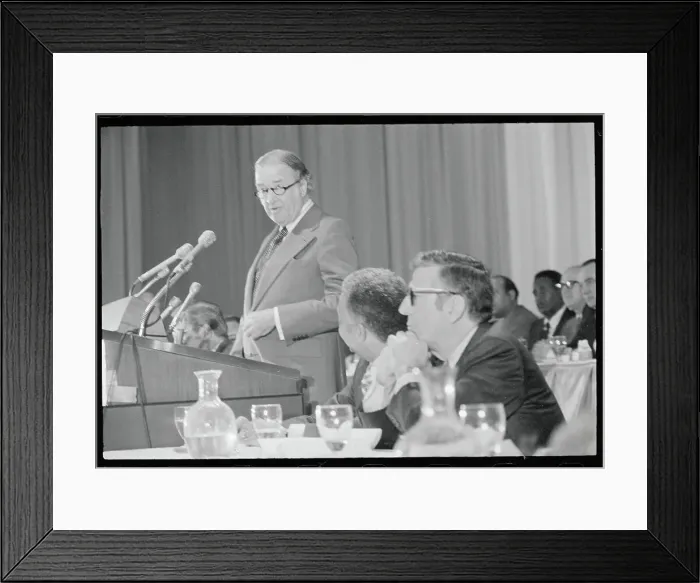 Framed Print : Henry Ford II Looking at Coleman Young Framed Print : Henry Ford II Looking at Coleman Young