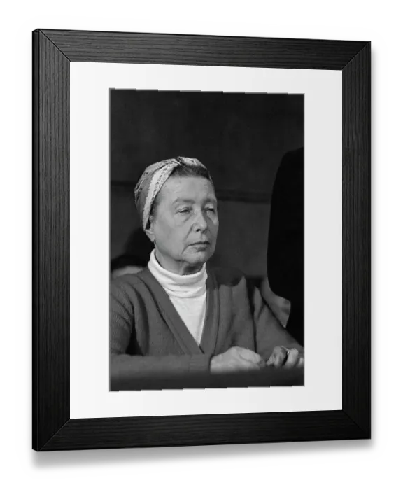 Framed Print : Writer Simone de Beauvoir Framed Print : Writer Simone de Beauvoir
