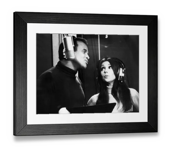 Framed Print : Harry Belafonte and Marlo Thomas Singing Framed Print : Harry Belafonte and Marlo Thomas Singing