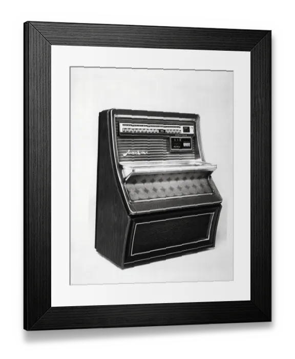 Framed Print : Photo Of 1974 Jukebox Alone Framed Print : Photo Of 1974 Jukebox Alone