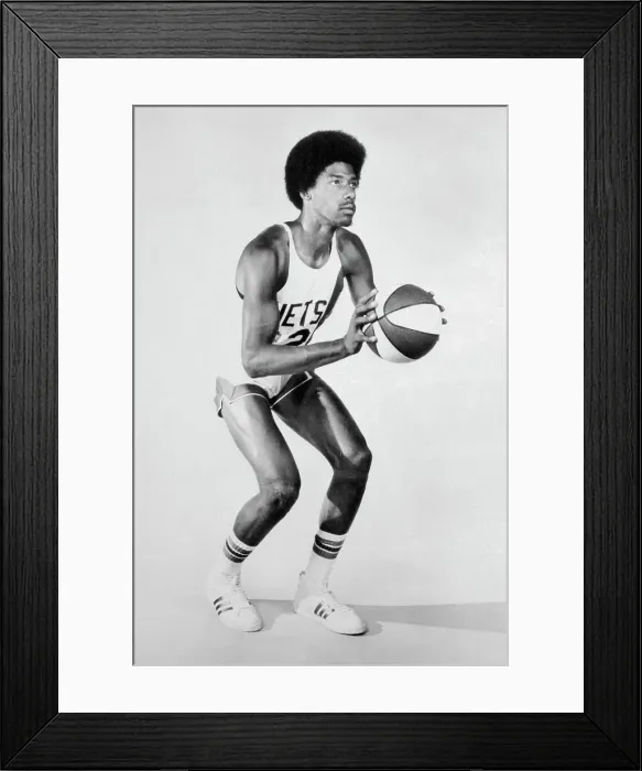 Framed Print : Julius Erving with Basketball Framed Print : Julius Erving with Basketball