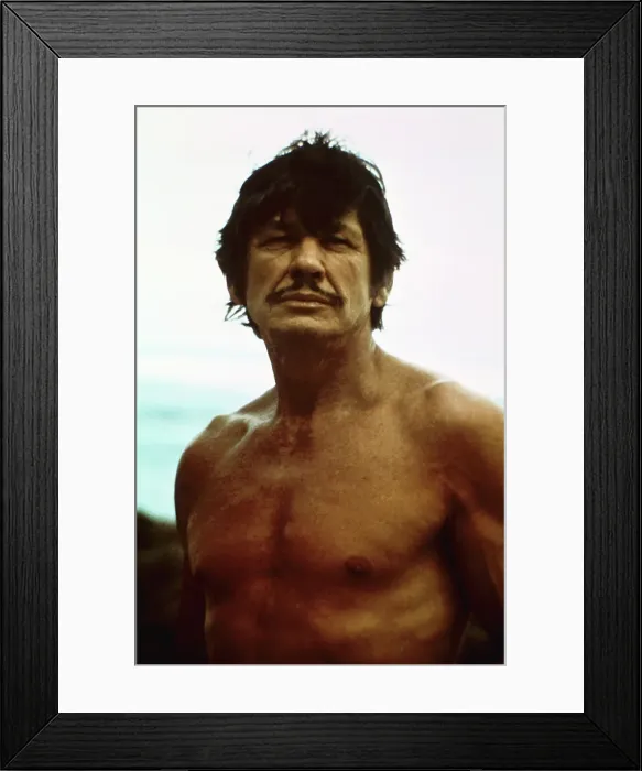 Framed Print : Portrait of Charles Bronson Framed Print : Portrait of Charles Bronson