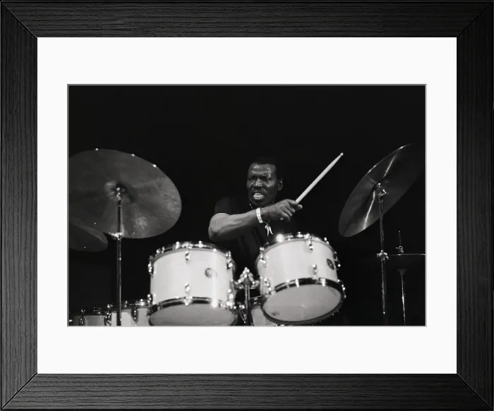 Framed Print : Jazz Drummer Elvin Jones Performing Framed Print : Jazz Drummer Elvin Jones Performing