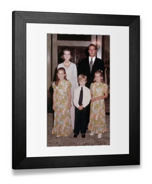 Framed Print : Prince Juan Carlos with His Family Framed Print : Prince Juan Carlos with His Family