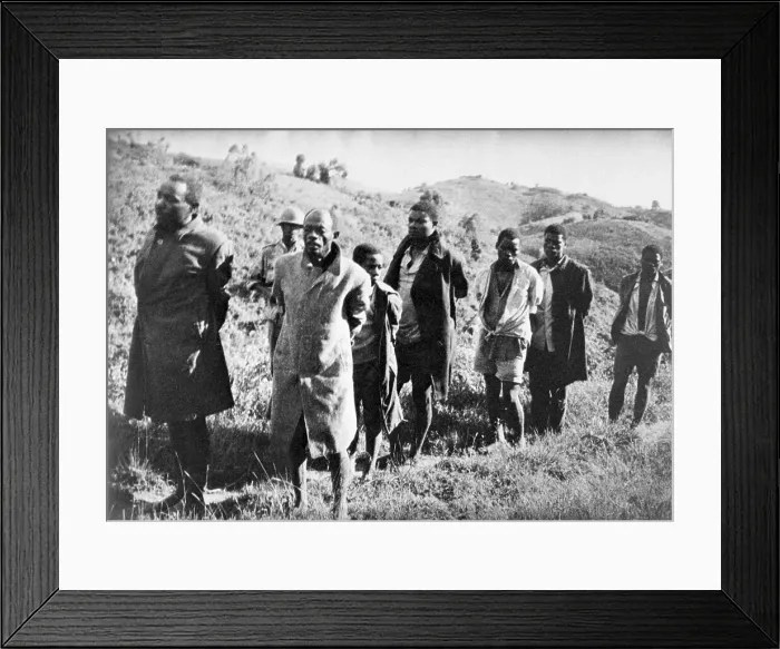 Framed Print : Bound Hutu Captives Guarded By Tutsis Framed Print : Bound Hutu Captives Guarded By Tutsis