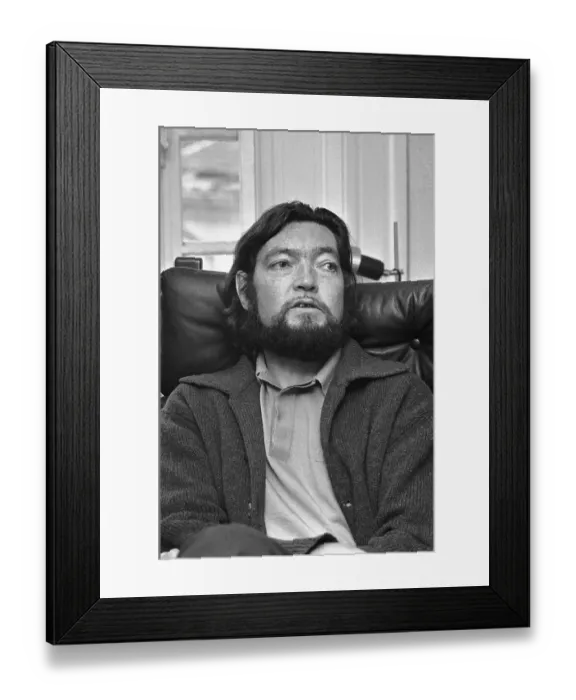 Framed Print : Julio Cortazar in Paris Framed Print : Julio Cortazar in Paris