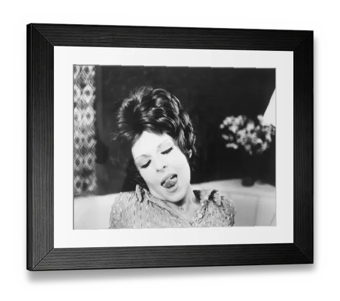 Framed Print : Actress Dolly Sharp Licking Lips Framed Print : Actress Dolly Sharp Licking Lips