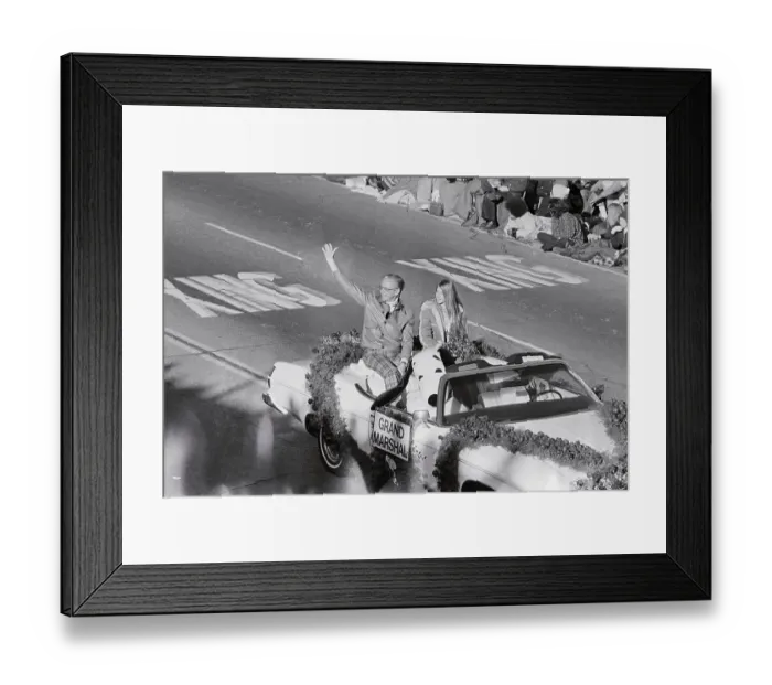 Framed Print : Charles M.Schulz Waving From Car