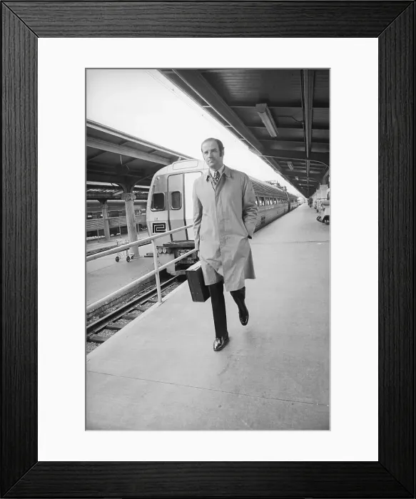 Framed Print : Joseph Biden Commuting Home Framed Print : Joseph Biden Commuting Home