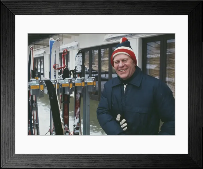 Framed Print : Gerald Ford At Ski Resort Framed Print : Gerald Ford At Ski Resort