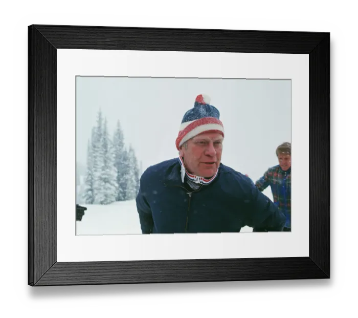 Framed Print : Gerald Ford At Ski Resort Framed Print : Gerald Ford At Ski Resort