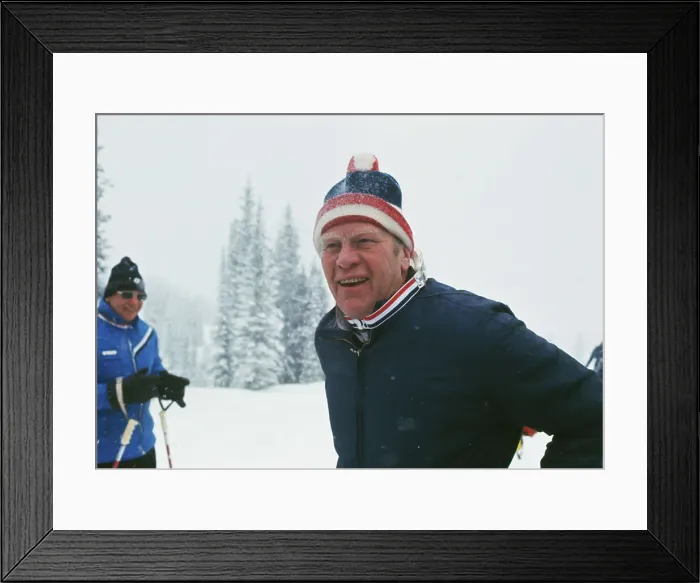 Framed Print : Gerald Ford At Ski Resort Framed Print : Gerald Ford At Ski Resort