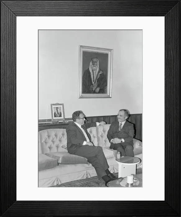 Framed Print : King Hussein and Henry Kissinger Framed Print : King Hussein and Henry Kissinger