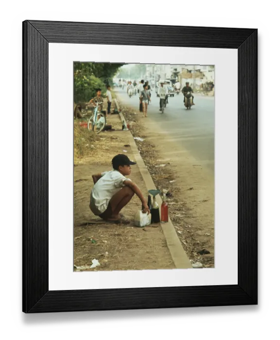 Framed Print : Street Vendor In Saigon Framed Print : Street Vendor In Saigon