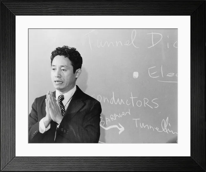 Framed Print : Scientist Leo Esaki Speaking to Reporters Framed Print : Scientist Leo Esaki Speaking to Reporters