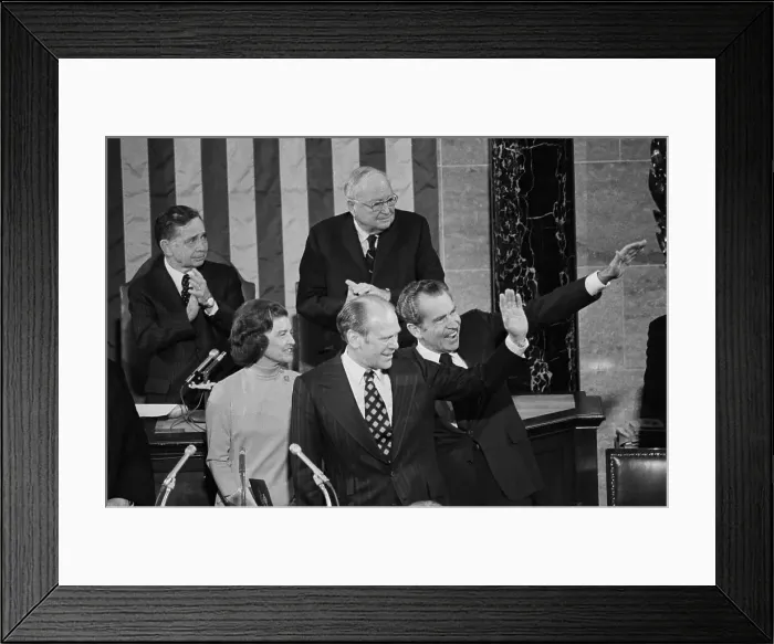 Framed Print : Pres. Nixon And His New Vice President Framed Print : Pres. Nixon And His New Vice President