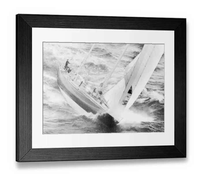 Framed Print : Racing Yacht in Rough Sea Framed Print : Racing Yacht in Rough Sea