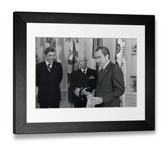 Framed Print : Nixon Holding Commission for Hyman Rickover Framed Print : Nixon Holding Commission for Hyman Rickover