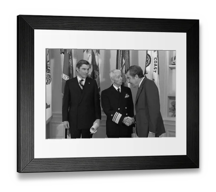 Framed Print : Hyman Rickover Shaking President Nixon's Hand Framed Print : Hyman Rickover Shaking President Nixon's Hand