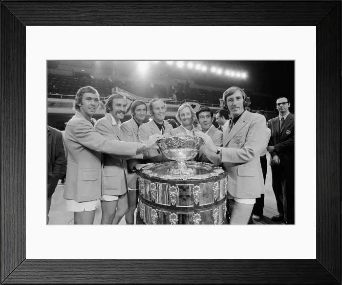 Framed Print : Australian Teammates Standing with Trophy Framed Print : Australian Teammates Standing with Trophy