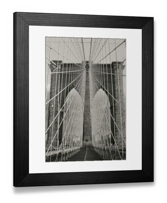 Framed Print : View of the Brooklyn Bridge