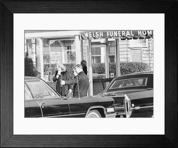 Framed Print : Weepers Leave Funeral Home Framed Print : Weepers Leave Funeral Home