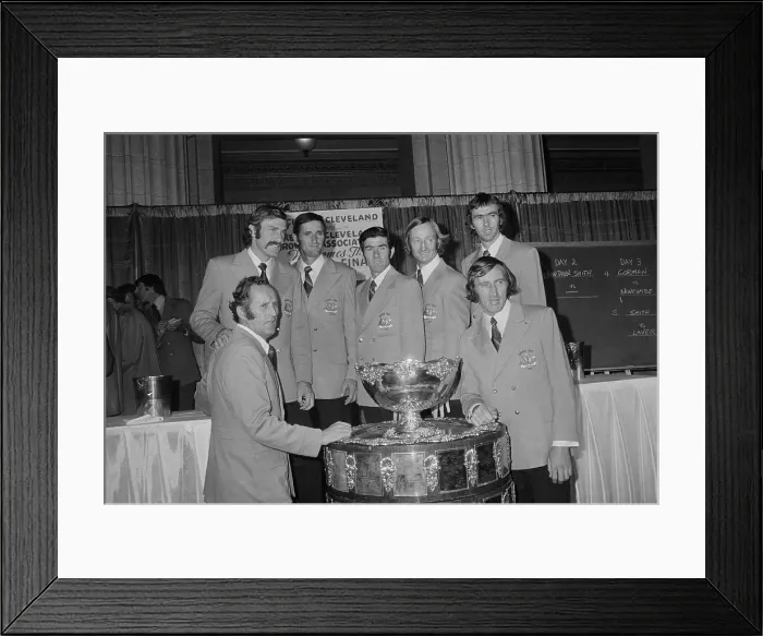 Framed Print : Australian Tennis Professionals Posing for Camera Framed Print : Australian Tennis Professionals Posing for Camera