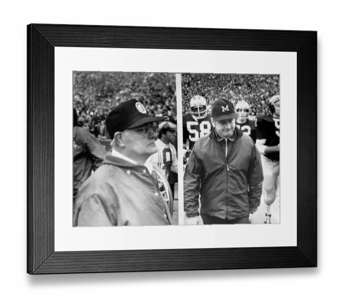 Framed Print : Woody Hayes and Bo Schembechler Framed Print : Woody Hayes and Bo Schembechler