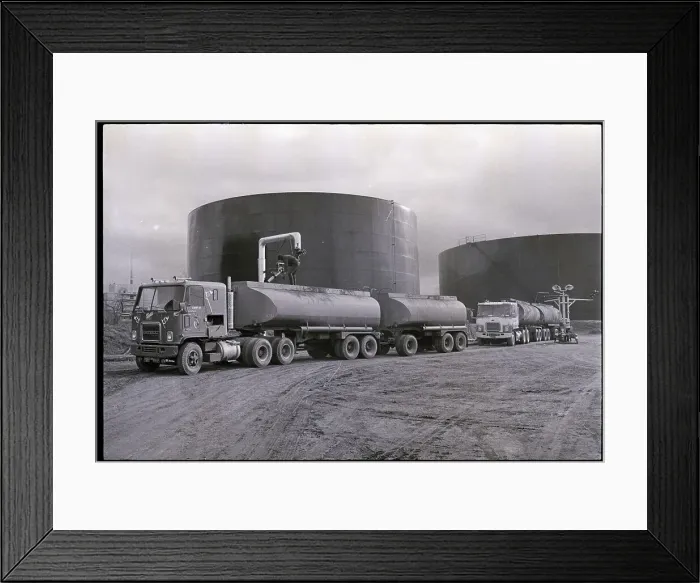 Framed Print : Oil Tankers Being Filled with Fuel Framed Print : Oil Tankers Being Filled with Fuel