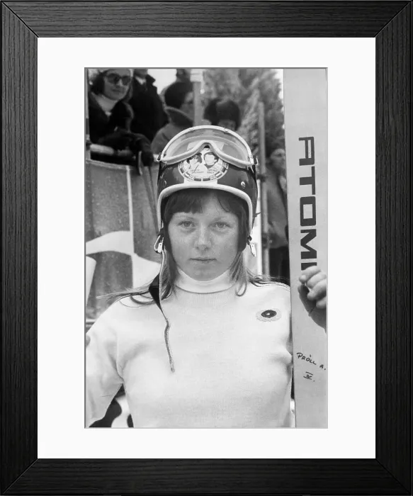 Framed Print : Skier Annemarie Proell Relaxing Framed Print : Skier Annemarie Proell Relaxing