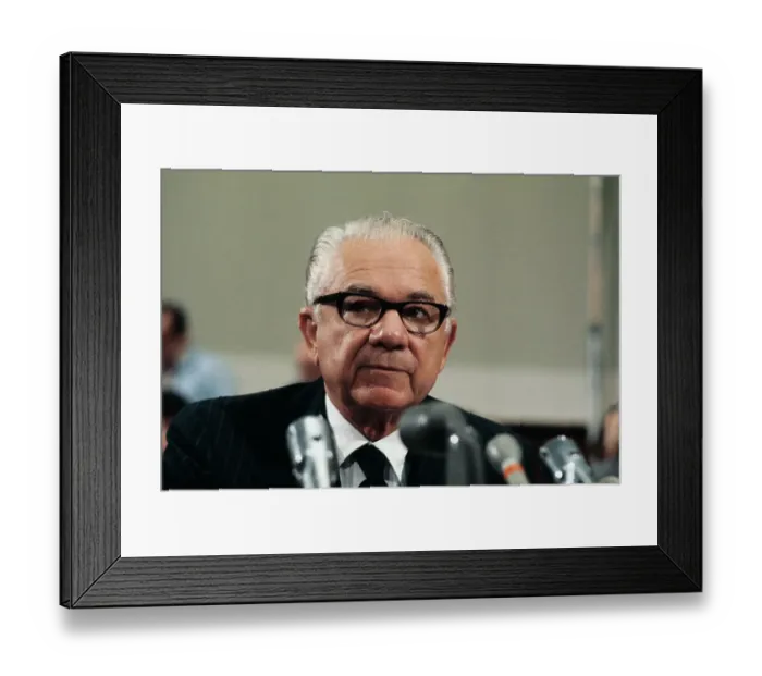 Framed Print : Leon Jaworski Pausing During Hearing Framed Print : Leon Jaworski Pausing During Hearing