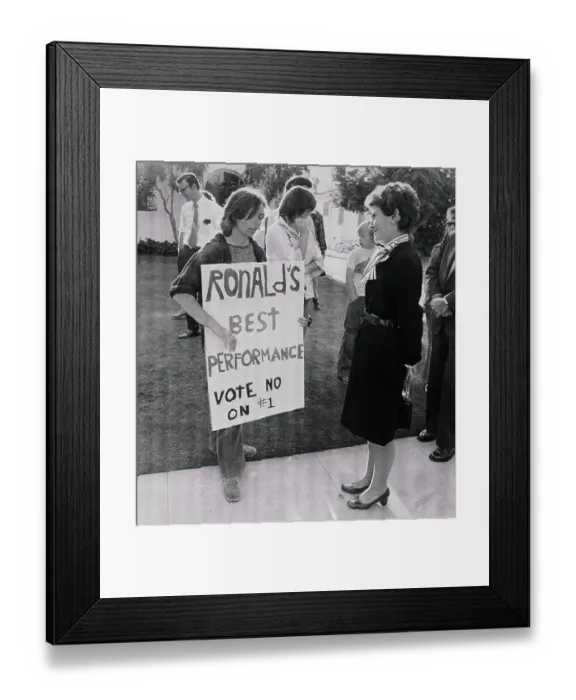 Framed Print : Nancy Reagan Listening to a Youth Framed Print : Nancy Reagan Listening to a Youth