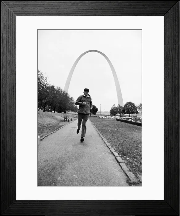 Framed Print : Billy Graham During His Daily Jog Framed Print : Billy Graham During His Daily Jog