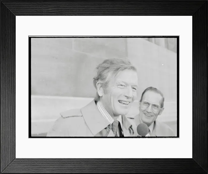 Framed Print : Mayor John V. Lindsay Speaking at Microphone