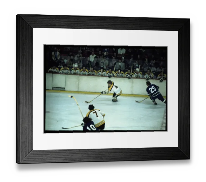 Framed Print : Bobby Orr Skating with Puck in Game Framed Print : Bobby Orr Skating with Puck in Game