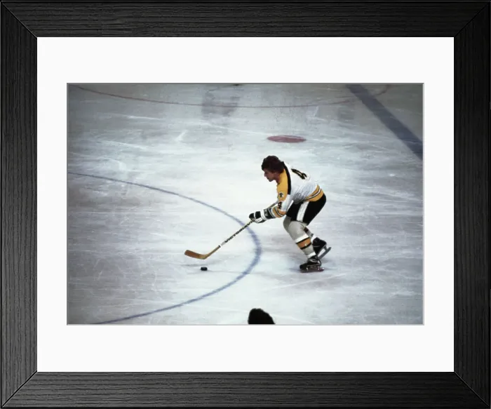 Framed Print : Bobby Orr in Game With Puck Framed Print : Bobby Orr in Game With Puck