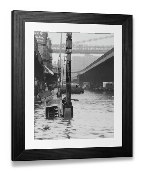 Framed Print : Fulton Fish Market Flooded Framed Print : Fulton Fish Market Flooded