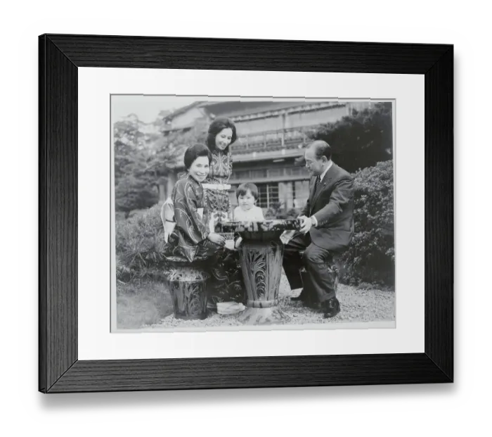 Framed Print : Prime Minister Kakuei Tanaka and Family on Patio Framed Print : Prime Minister Kakuei Tanaka and Family on Patio